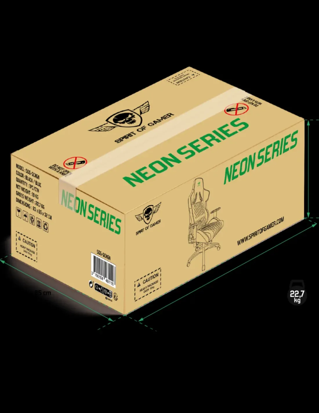 Spirit of Gamer Neon Green