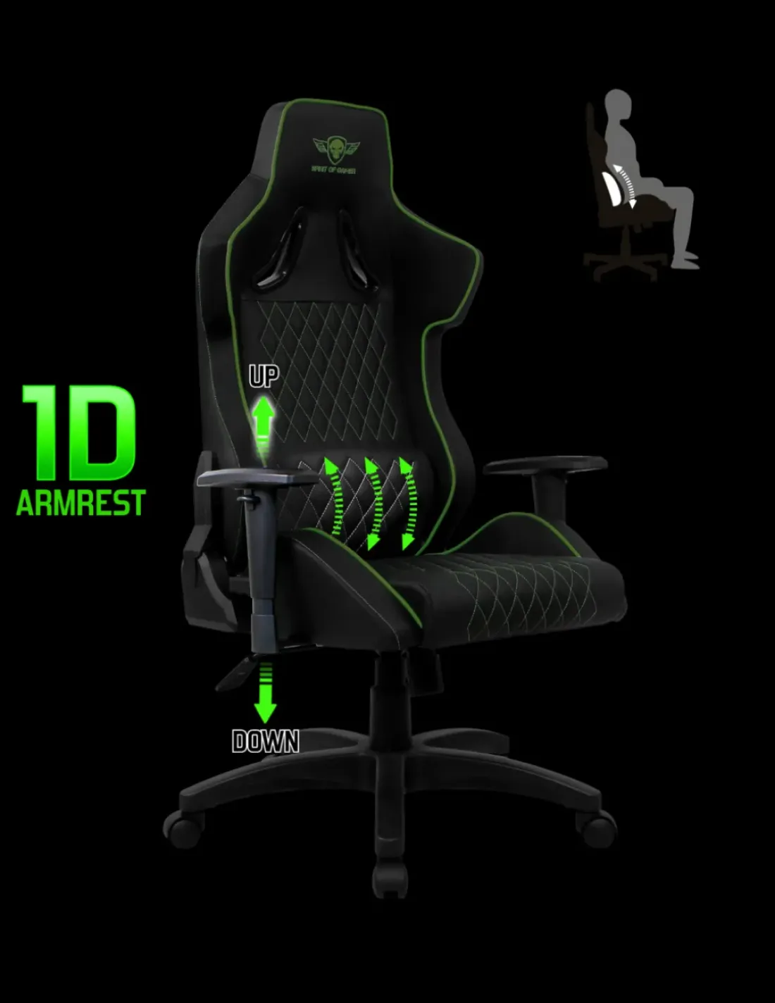 Spirit of Gamer Neon Green