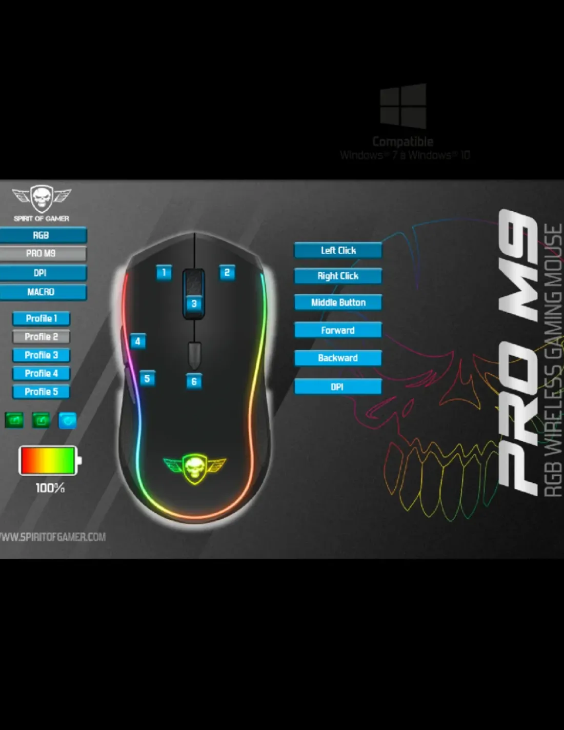Spirit of Gamer Pro-M9 Rgb Wireless