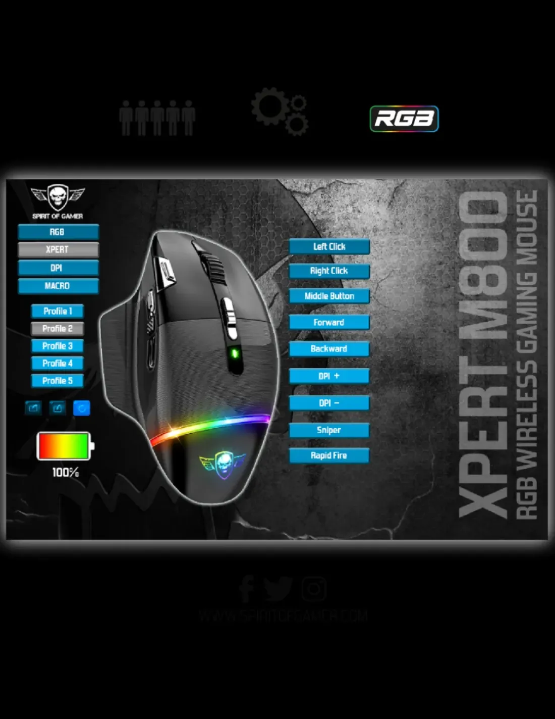 Spirit of Gamer Xpert-M800 Wireless